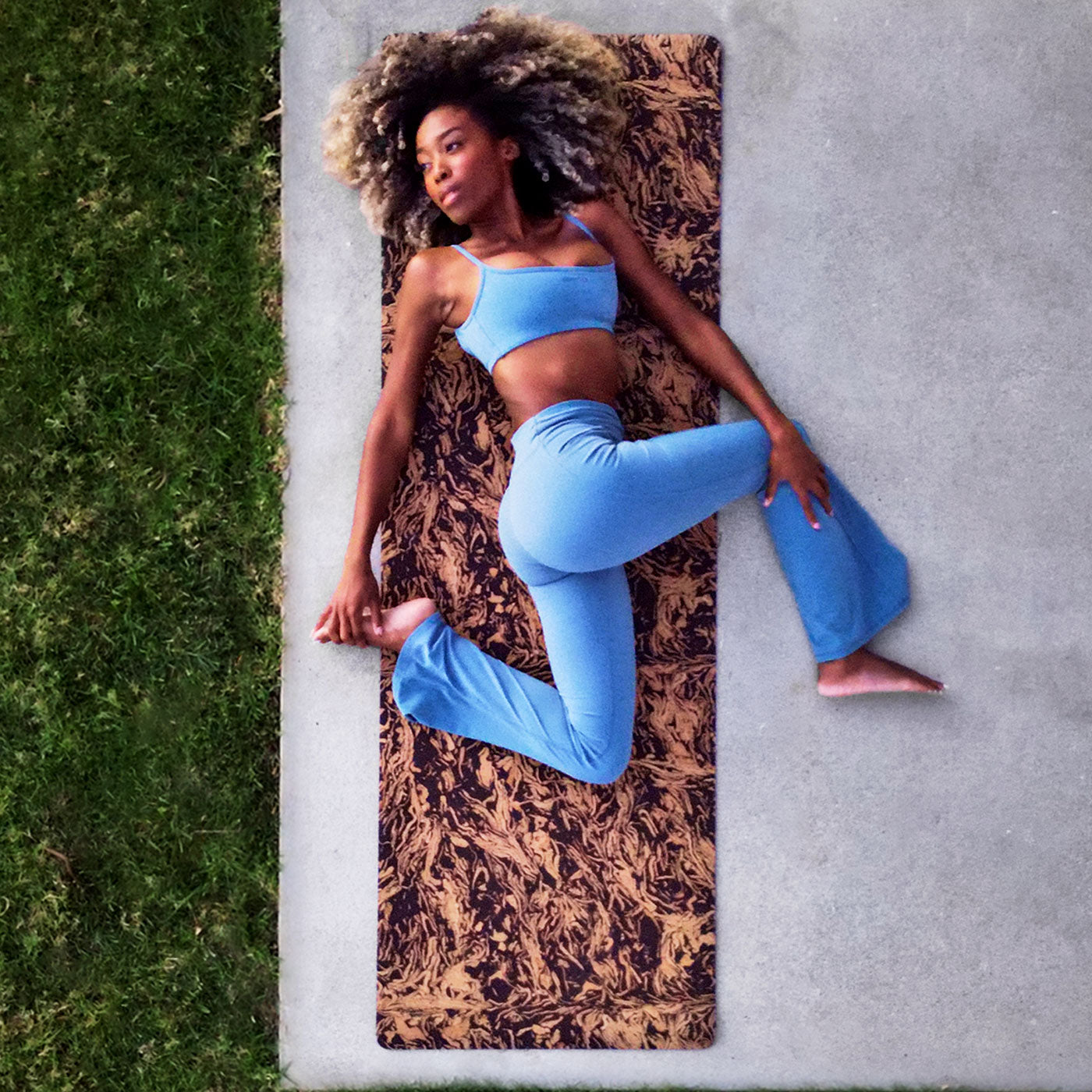 cork collective coffee grounds yoga mat